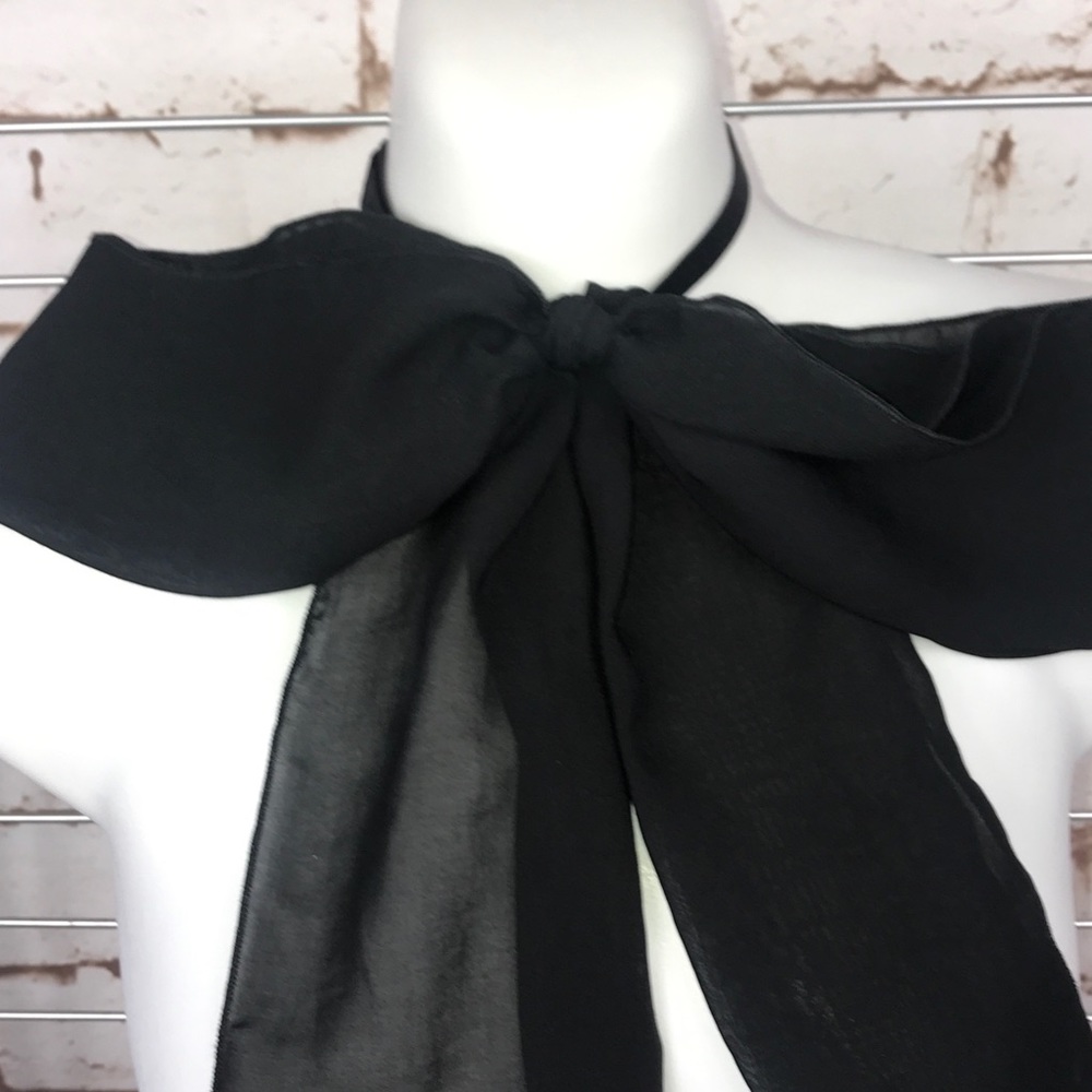 Sale!  Nasty Gal Black Sheer Scarf - Picture 4 of 4